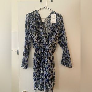 Zara Size M Blue Floral Romper